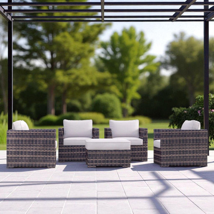 Outdoor Patio Chair Set For Patio With Foam Cushions