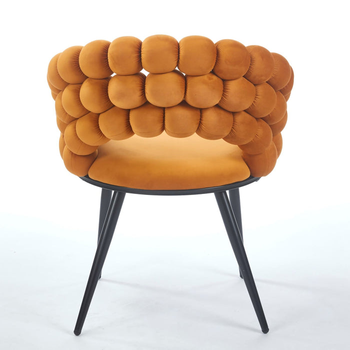 Modern Chair With Tube Legs, Soft Cushions And Comfortable Backrest