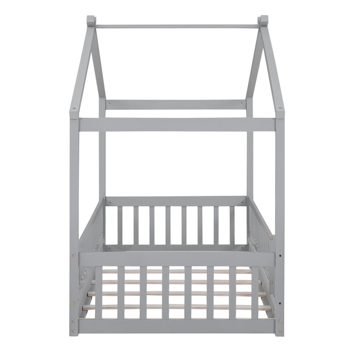 Bed House Bed Frame With Fence