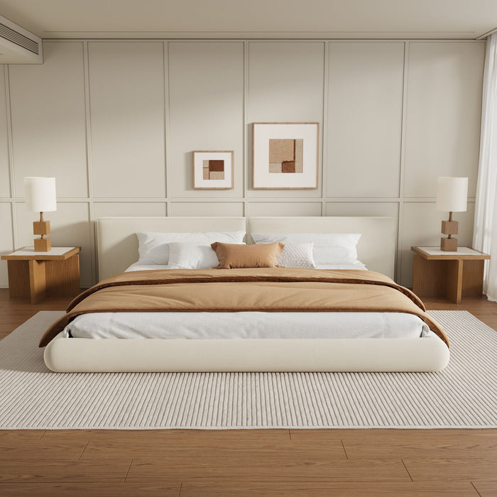 Low Profile Platform Bed With Rounded Edges