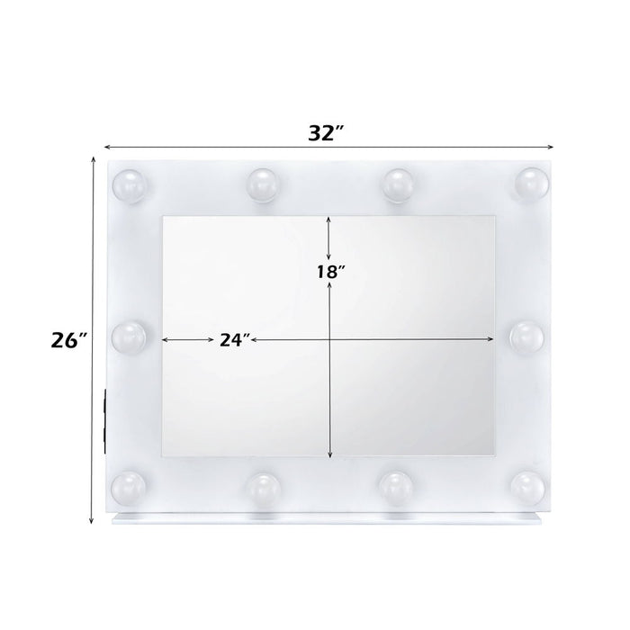 Avery - Accent Mirror - White