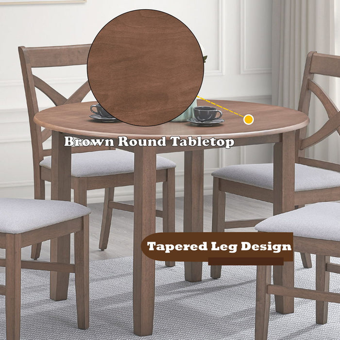 Ferris - Round Dining Table - Brown