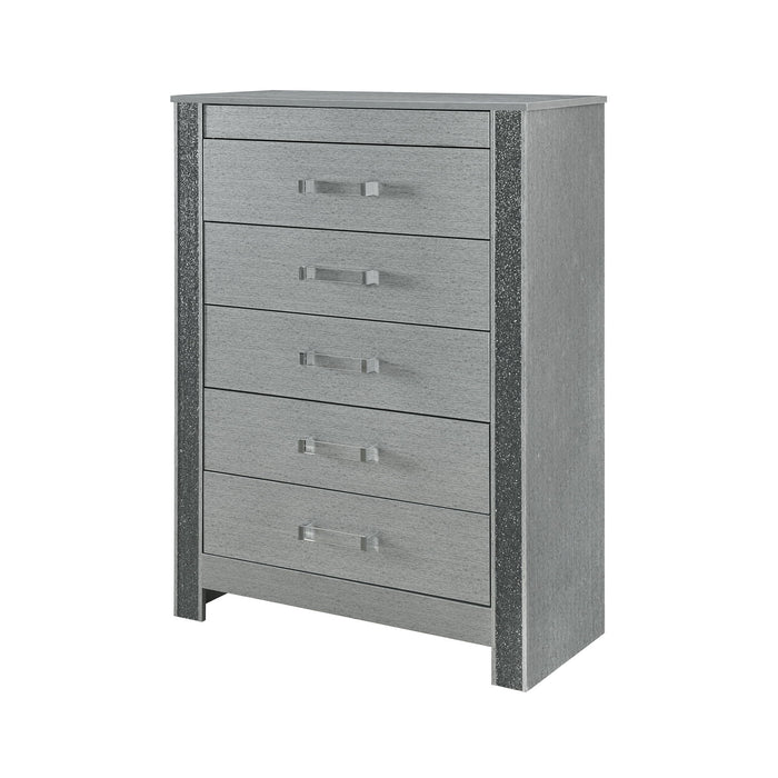 Lorenzo - Chest With Hidden Jewelry Compartment And Bar Handle - Silver