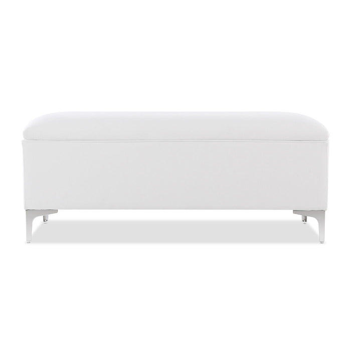 Madelyn - Modern Storage Bench - Bright White Dye