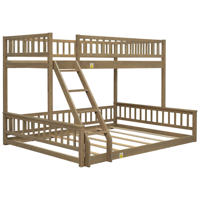 Bunk Bed With Ladder And Guardrails