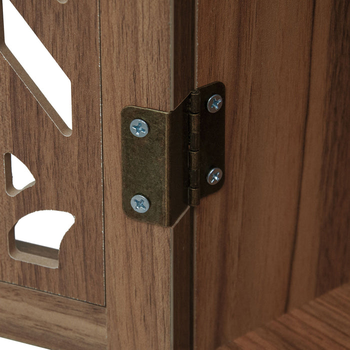 4 Door Cabinet With 1 Drawer, With 4 Adjustable Inner Shelves, Storage Cabinet