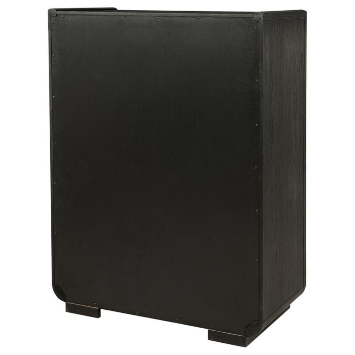 Leandro - 5-Drawer Bedroom Chest Of Drawers - Burnished Black