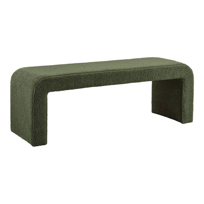 Modern Contemporary Boucle Waterfall Bench