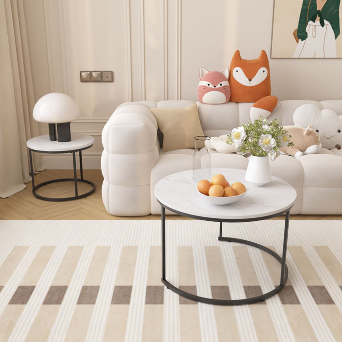 Round Nesting Coffee Table (Set of 2)