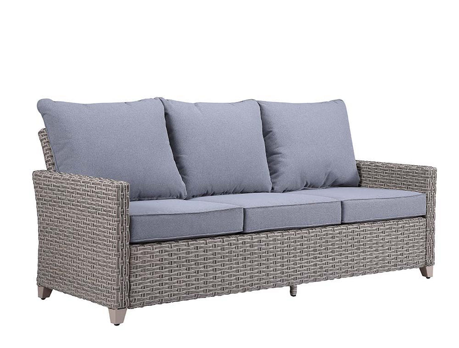 Greeley - 4 Piece Patio Sofa Set - Gray Fabric & Gray