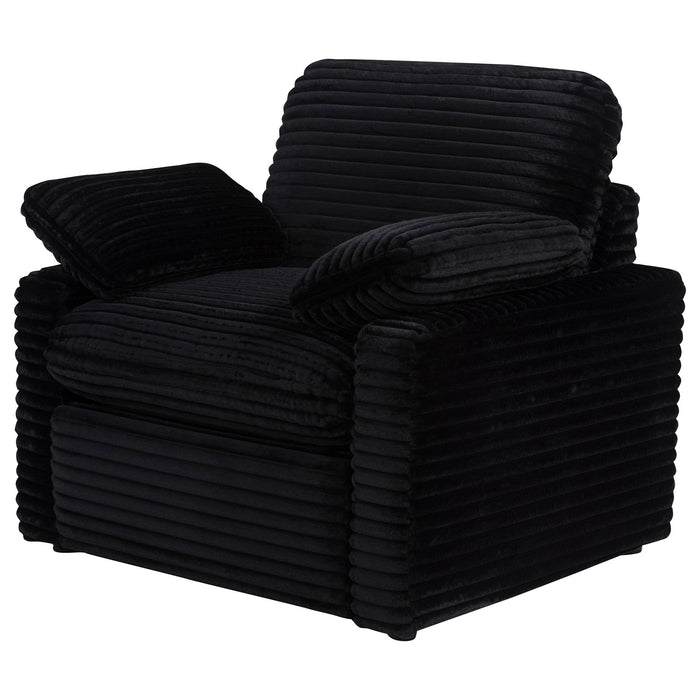 Collins Upholstered Power Recliner Chair Black