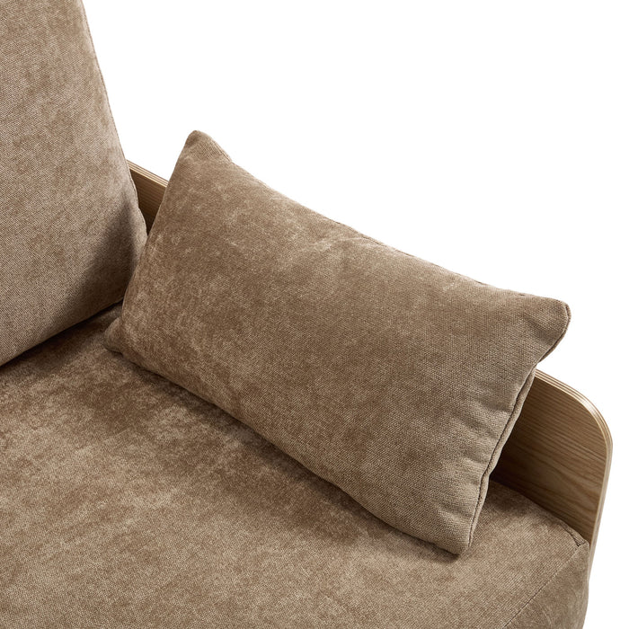 Mid Century Modern Foldable Sofa Bed, 3 In 1 Convertible Sleeper With 3 Pillows