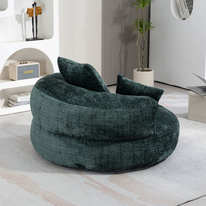 Lazy Sofa High Back Bean Bag Chair Couch With 3 Pillows