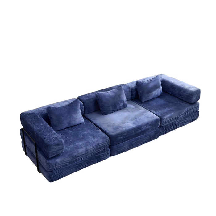 Convertible Floor Sofa Bed, Boneless Modular Sectional Sofa For Living Room