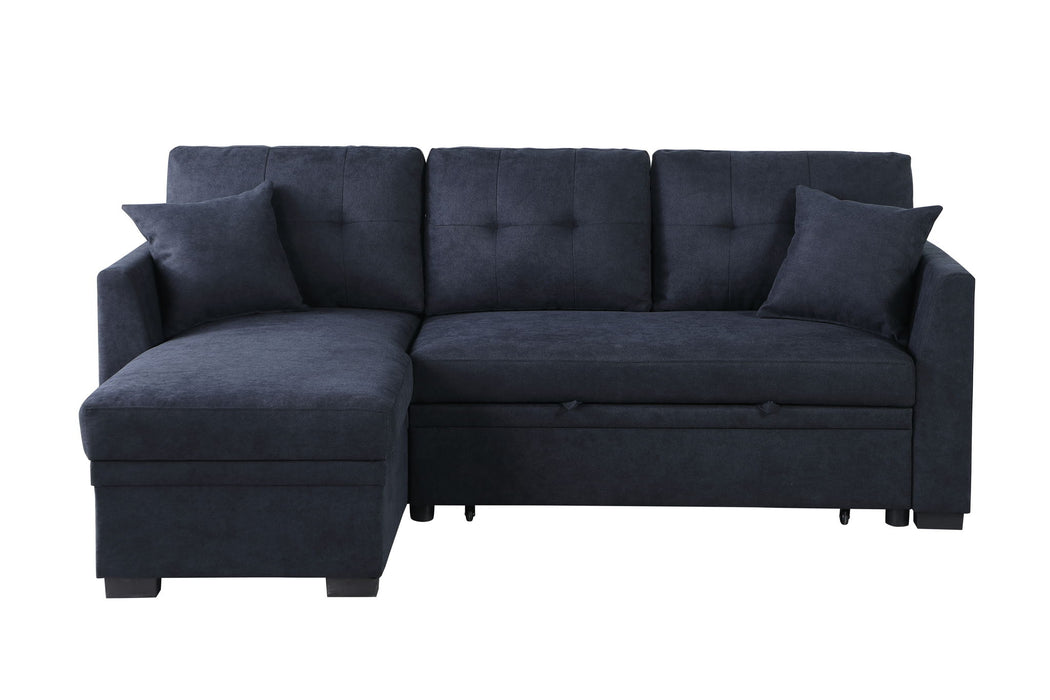 Sectional Sofa Bed L Shaped Sofa Couch Bed With USB Port, Reversible Chaise With Storage