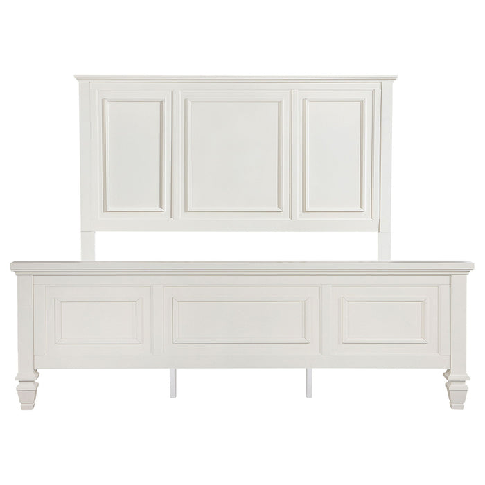 Sandy Beach 63-inch Eastern King Wood Panel Bed Cream White