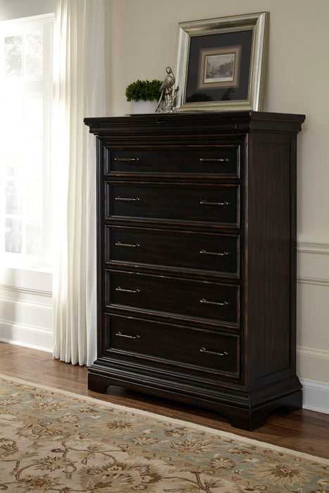Caldwell - 6 Drawer Chest - Deep Brown