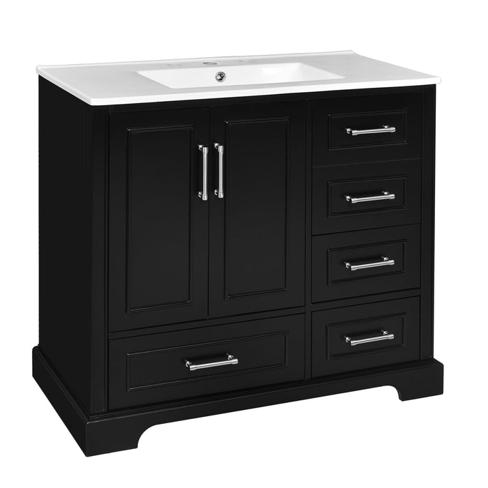 Traditional Bathroom Vanity With Soft Close Doors And Drawers