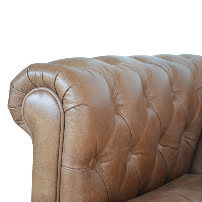 Buffalo - Leather Chesterfield Sofa - Brown