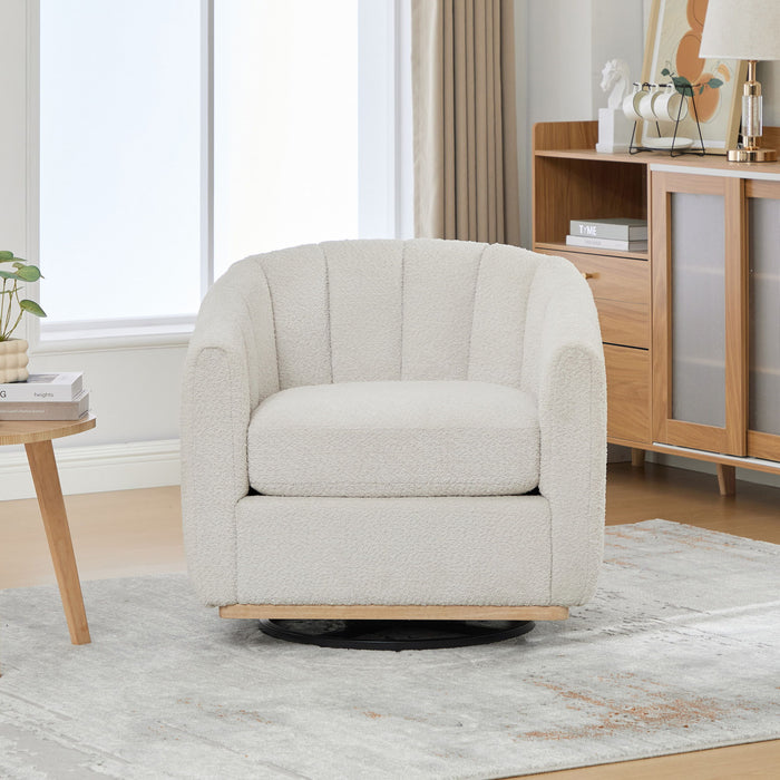360° Swivel Upholstered Barrel Chair