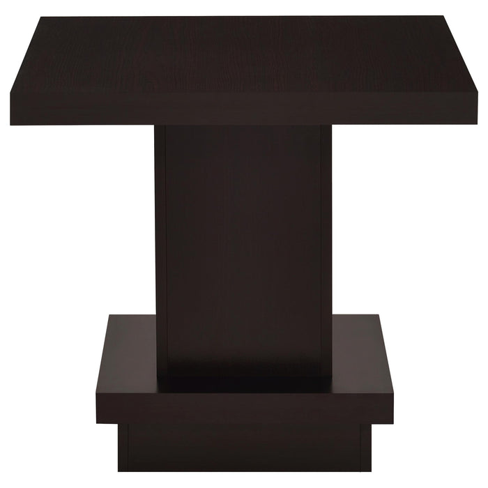 Reston 2-piece Square Coffee and End Table Set Cappuccino