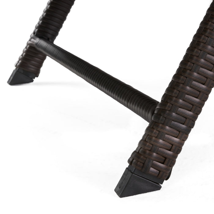 Kauai - Modern Style Pe Wicker Chaise Lounge - Brown Multi