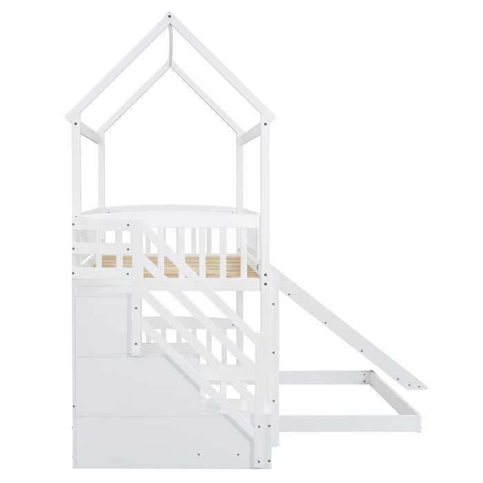 House Bunk Bed With Slide