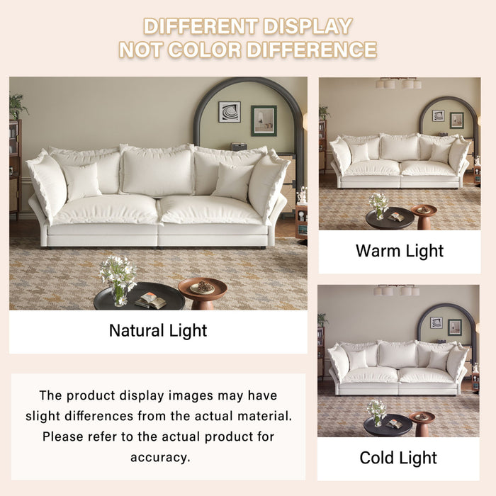 Modern Comfy Upholstered Sofa Cloud Couch, Deep Seat Couches With Multiple Large Soft Pillows
