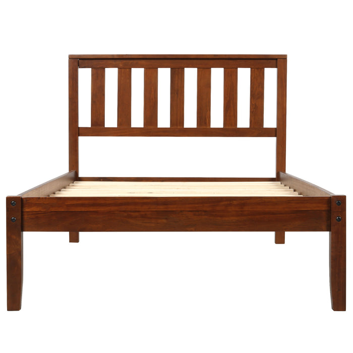Platform Bed With Headboard, Footboard, Slat Support