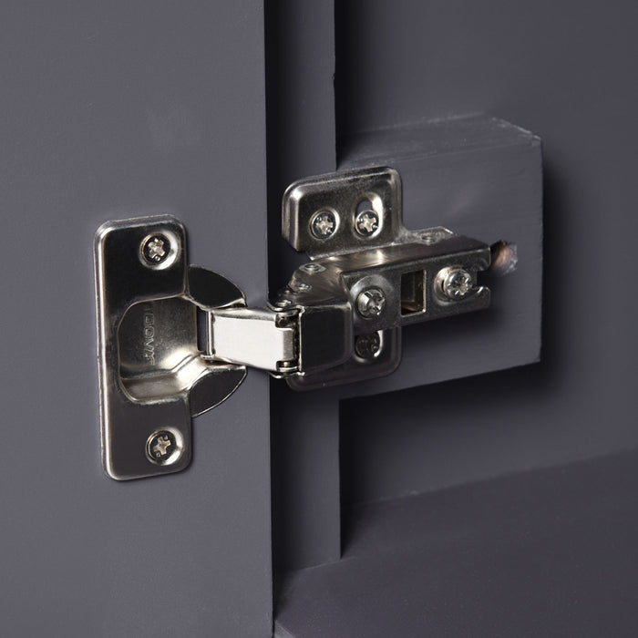 Bathroom Vanity With Ceramic Sink Combo, Modern Freestanding Storage Cabinet With Silver Handles