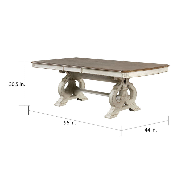 Rustic Dining Set With Table And Upholstered Chairs