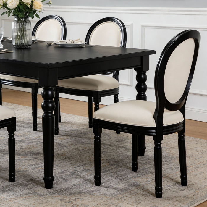 Upholstered & Round Back Dining Chairs (Set of 2)