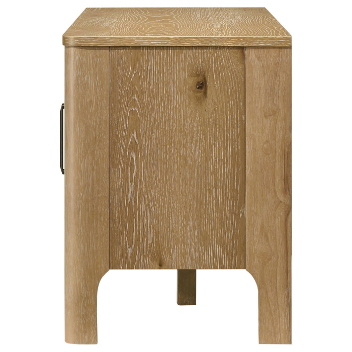 Rowe 65-inch 2-door Wood TV Stand Media Console Light Oak