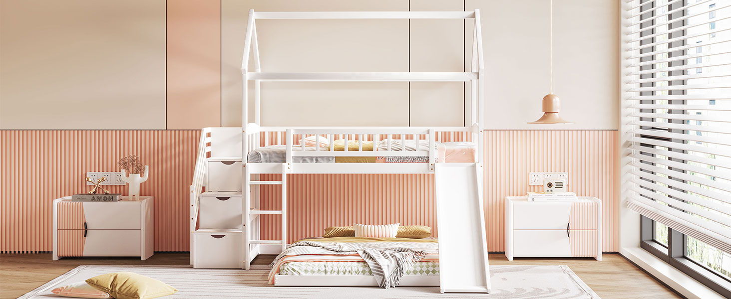 House Bunk Bed With Slide
