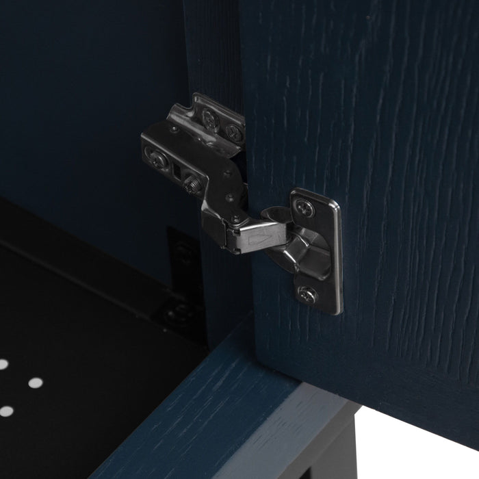 Modern Freestanding Bathroom Vanity With Ceramic Sink, Hot And Cold Faucet, Storage Cabinet & Open Shelf