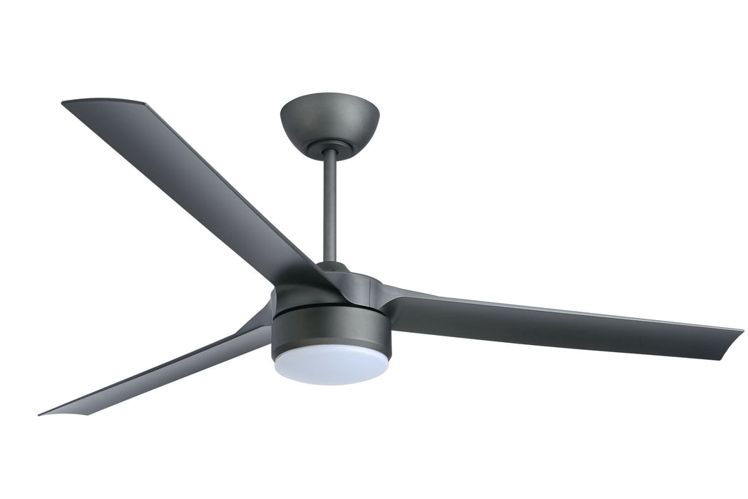 Intergrated LED Ceiling Fan Lighting With Dark Wood Abs Blade, Remote Control