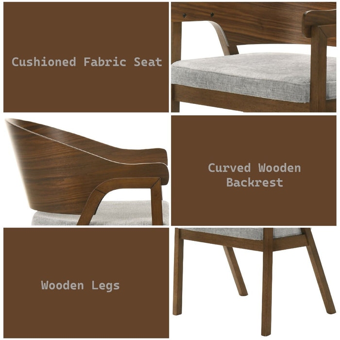 Hoyte - Arm Chair (Set of 2) - Walnut