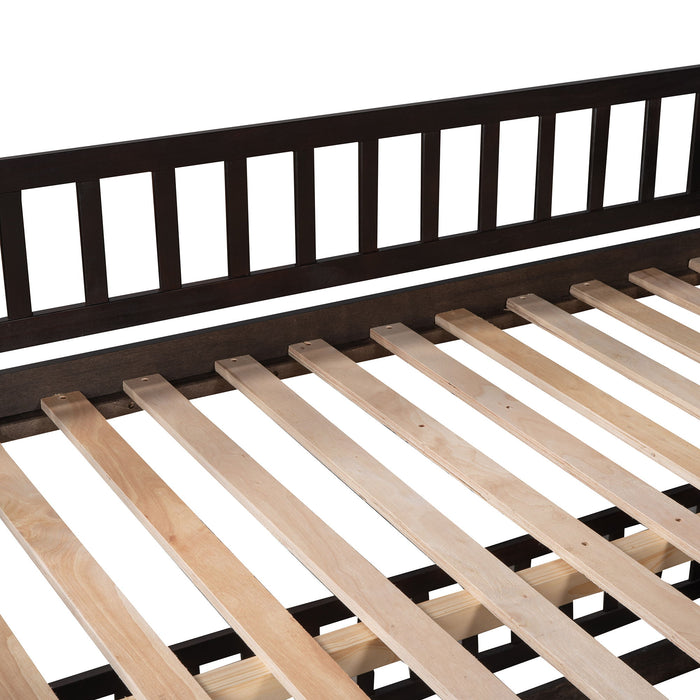 Low Bunk Bed With Slide, Fence And Ladder