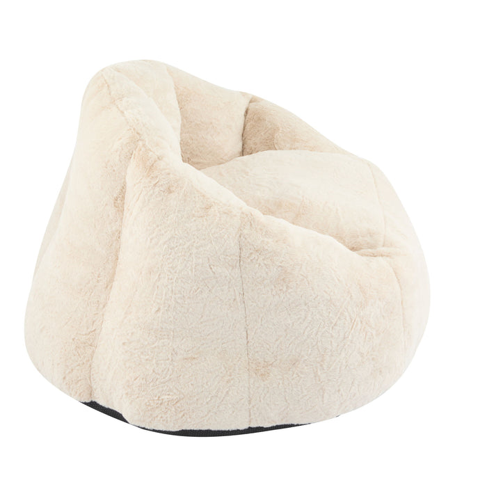 Albi - Indoor Cozy Armchair Style Bean Bag - Beige