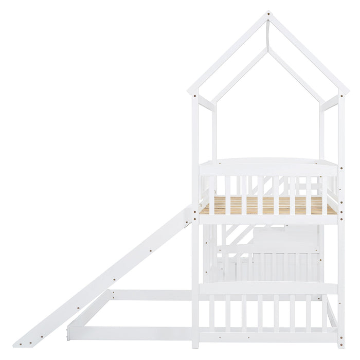 House Bunk Bed With Slide