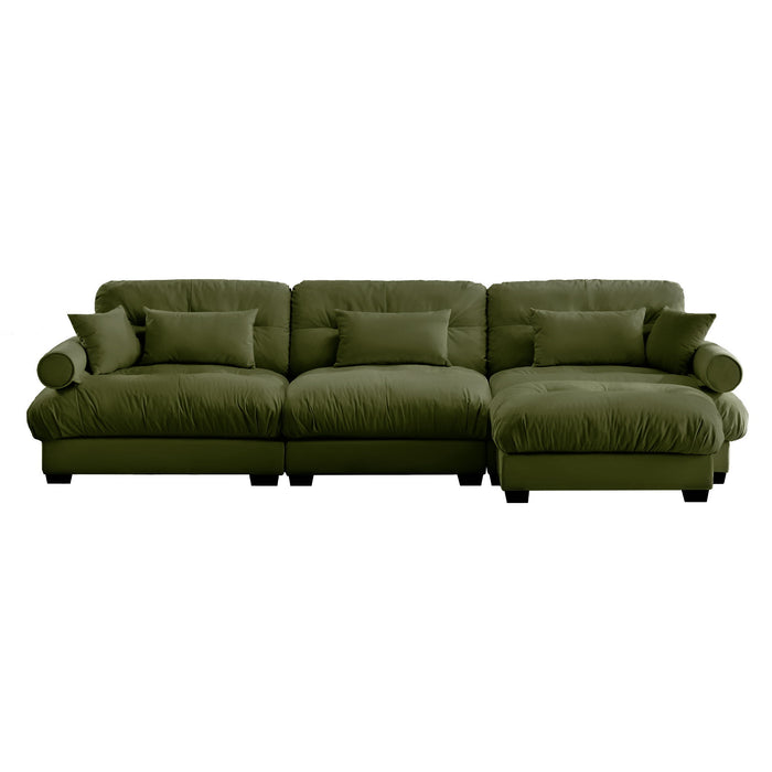 Super Comfort Oversized Modular Sectional Sofa With Movable Ottoman
