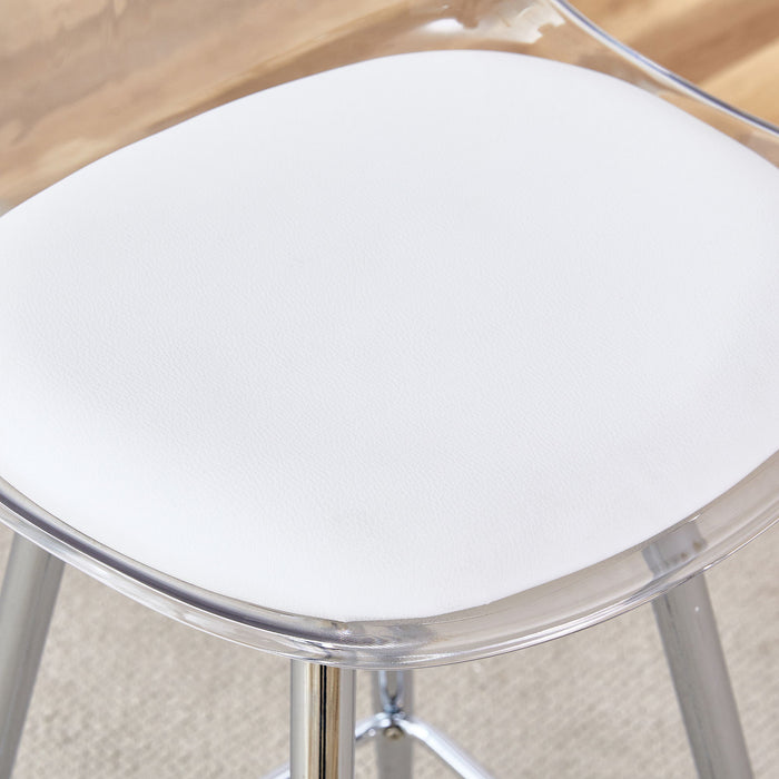 Stylish Upholstered Bar Chairs With Metal Leg