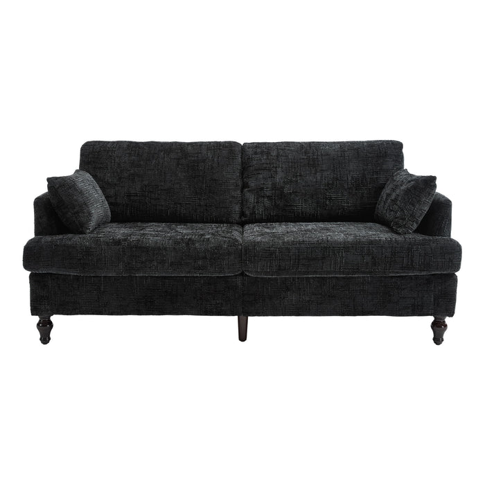 Chenille 2 Seater Sofa With LED Light, USB Charging Port, And Storage Bag