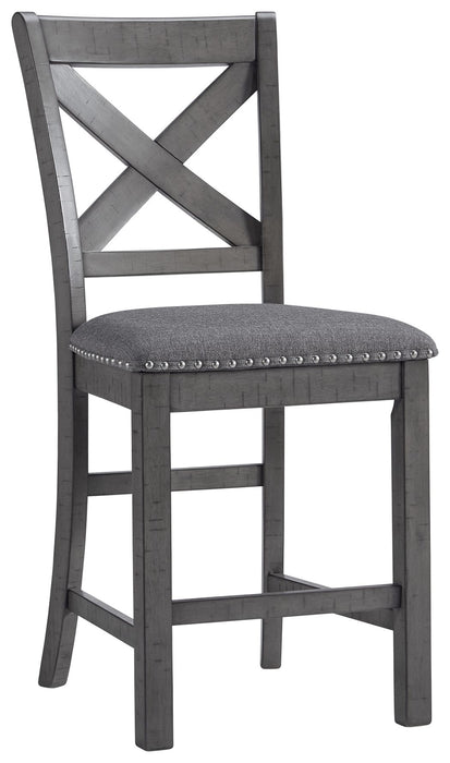 Myshanna - Upholstered Barstool (Set of 2) - Gray