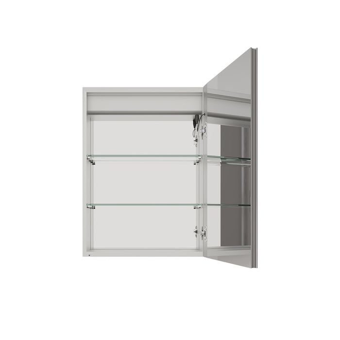 Bathroom Medicine Cabinet With LED Mirror, Anti-Fog, Waterproof, 3000K~6000K Single Door Lighted Bathroom Cabinet With Touch Swich