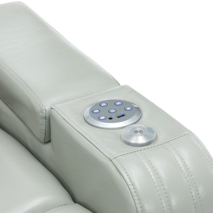 Power Recliner Theater Chair With Cooling Cup Holder, Bluetooth Speaker, LED Lights, USB Ports
