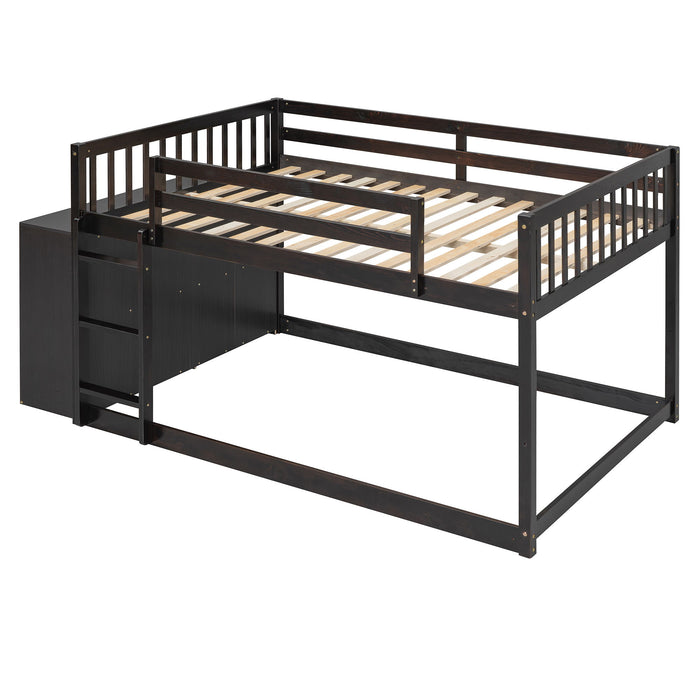 Bunk Bed With 4 Drawers And 3 Shelves