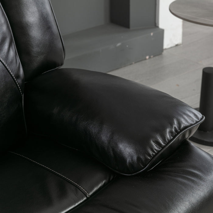 3 Seater Home Theater Recliner Manual Recliner Chair With A LED Light Strip Two Built-In Cup Holders For Living Room