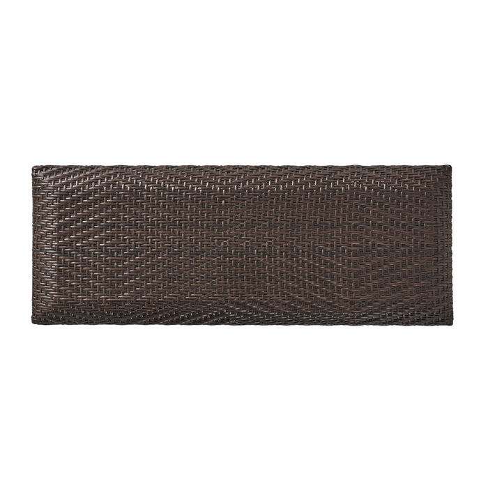 Santiago - Wicker Storage Bench - Brown Multi