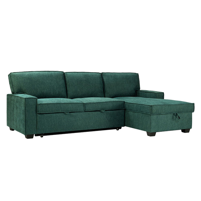 Roger Pull Out Sleeper Sectional - Teal